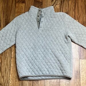 Gray Quilted Mens Pullover